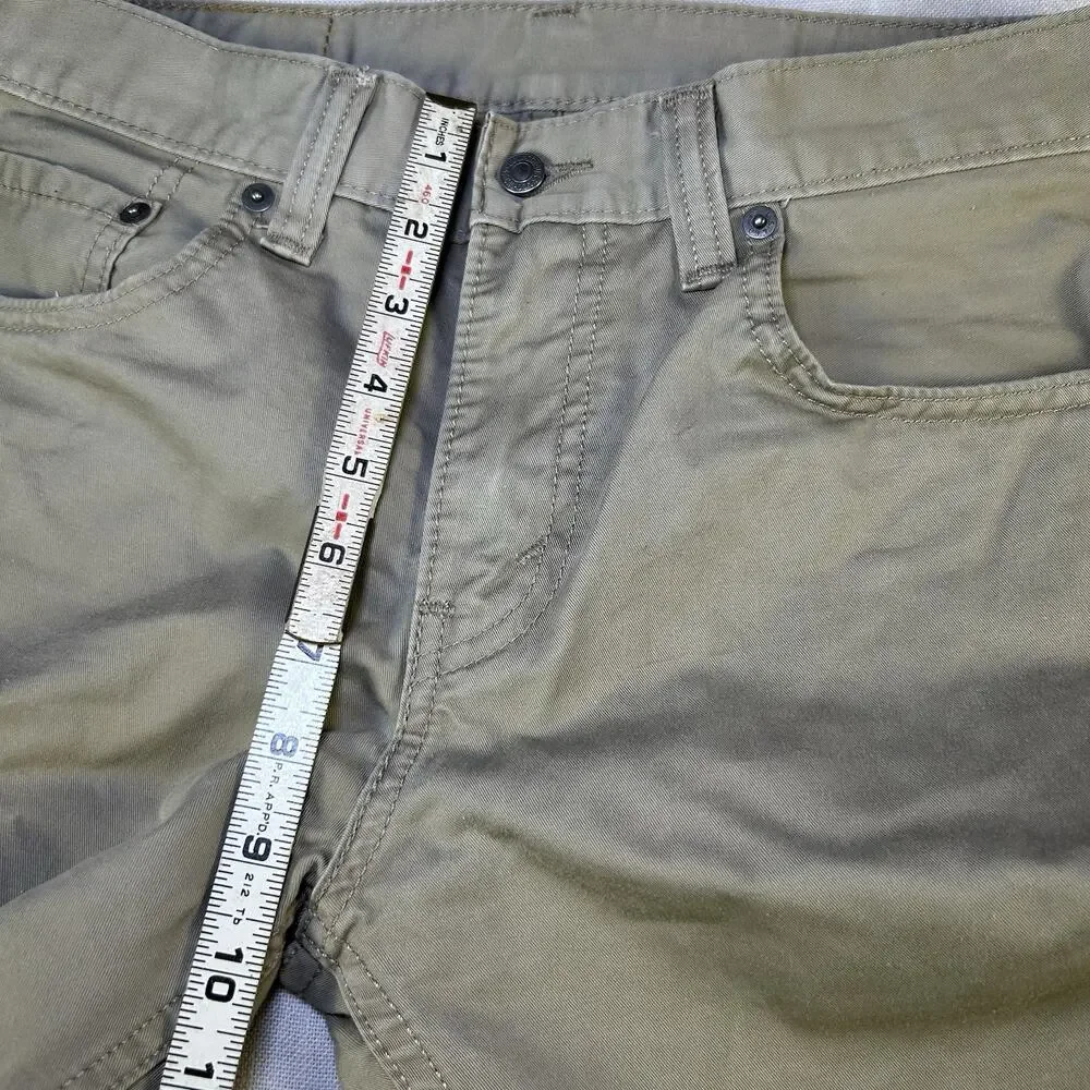 Levi's 511 Regular Tapered Fit Khaki‎ 100% Cotton Casual Pants Men's Size 30x32